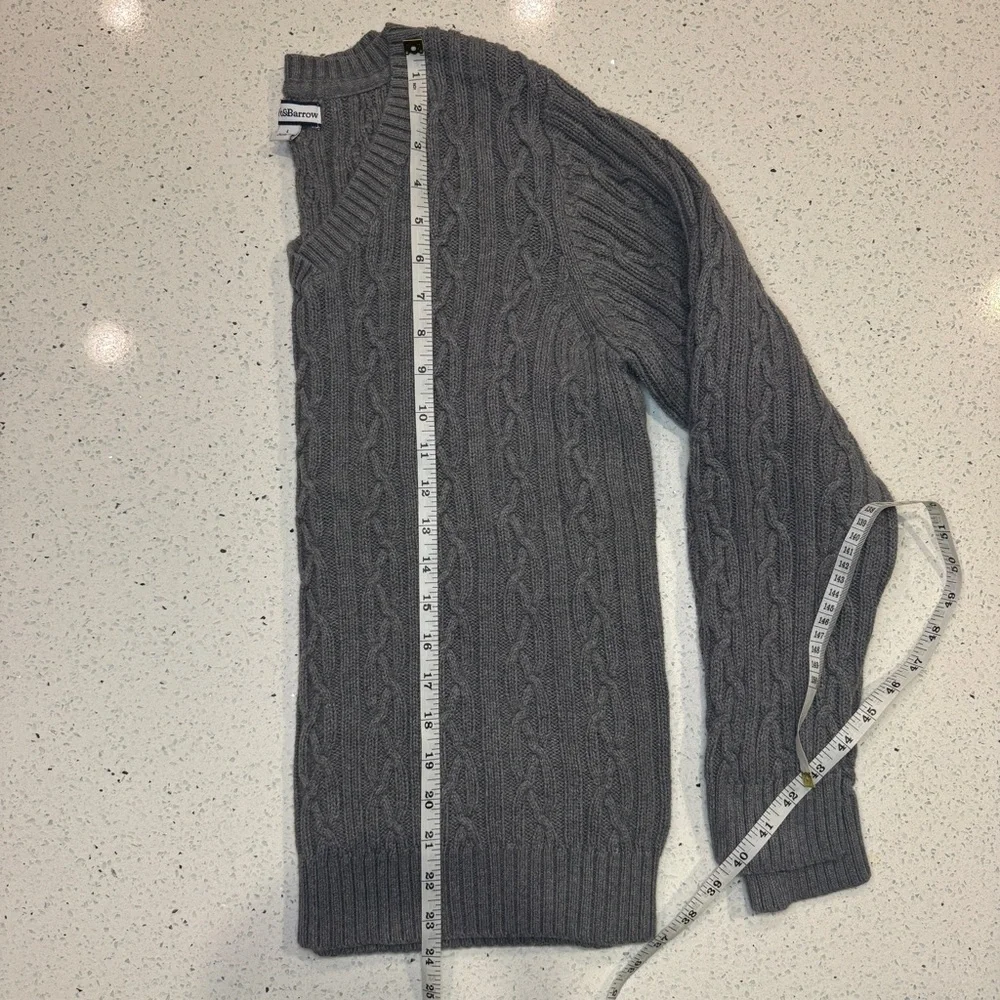Croft & Barrow Womens Charcoal V-Neck Sweater thick cable knit